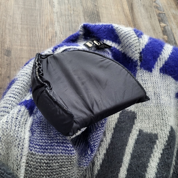 Vintage 1980s Mohair Blend Oversized Thick Fuzzy Blazer Style Cardigan Sweater - Picture 12 of 12